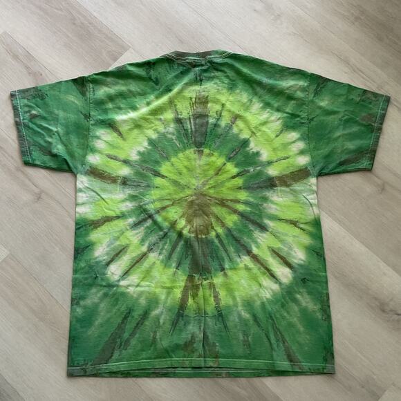 Lucky Tee Shirt Tie Dye Green Clover Adult XL - Picture 2 of 7